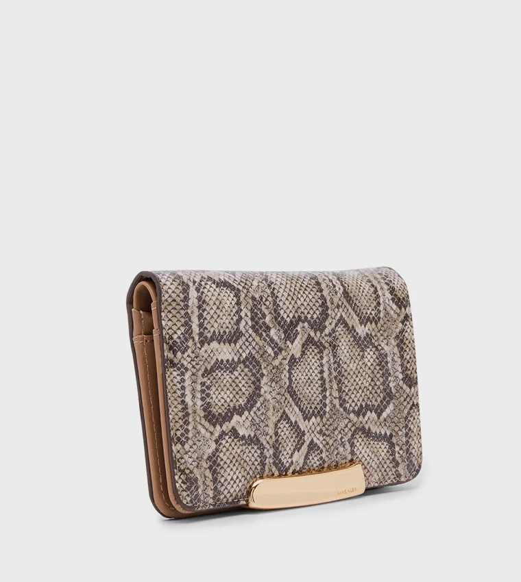 Anne Klein  Anne Klein Snakeskin Print Bi-fold Wallet for Women | Best Price UAE